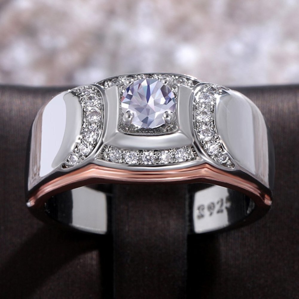 Trendy Design Shiny Zircon Gem Chunky Fashion Ring for Women, MARR9233